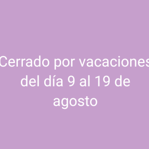 Cerrado por vacaciones